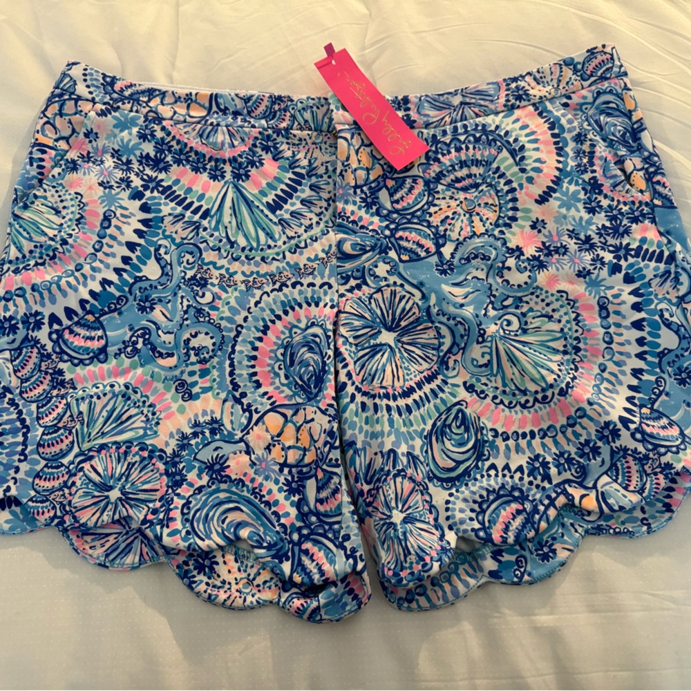NWT Lilly Pulitzer Darci Shorts size 16 Blue Grotto